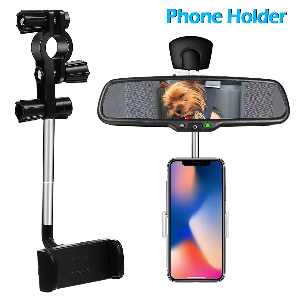 

360° Rotatably Adjustable Universal Auto GPS Smartphone Holder Car Rearview Mirror Phone Holder Seat Headrest Hanging Bracket