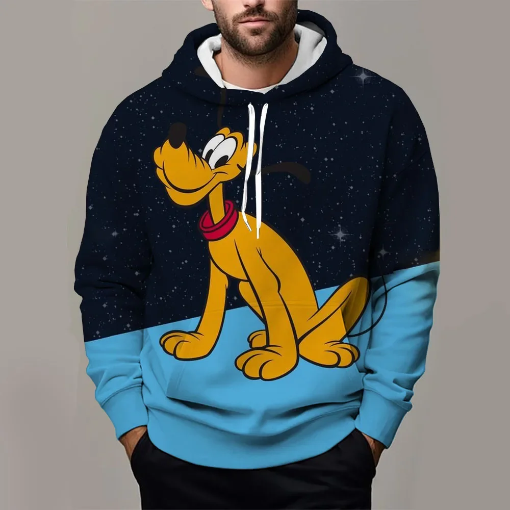 Новинка 2024 мужская толстовка с героями мультфильмов Диснея 3D принтом Плуто