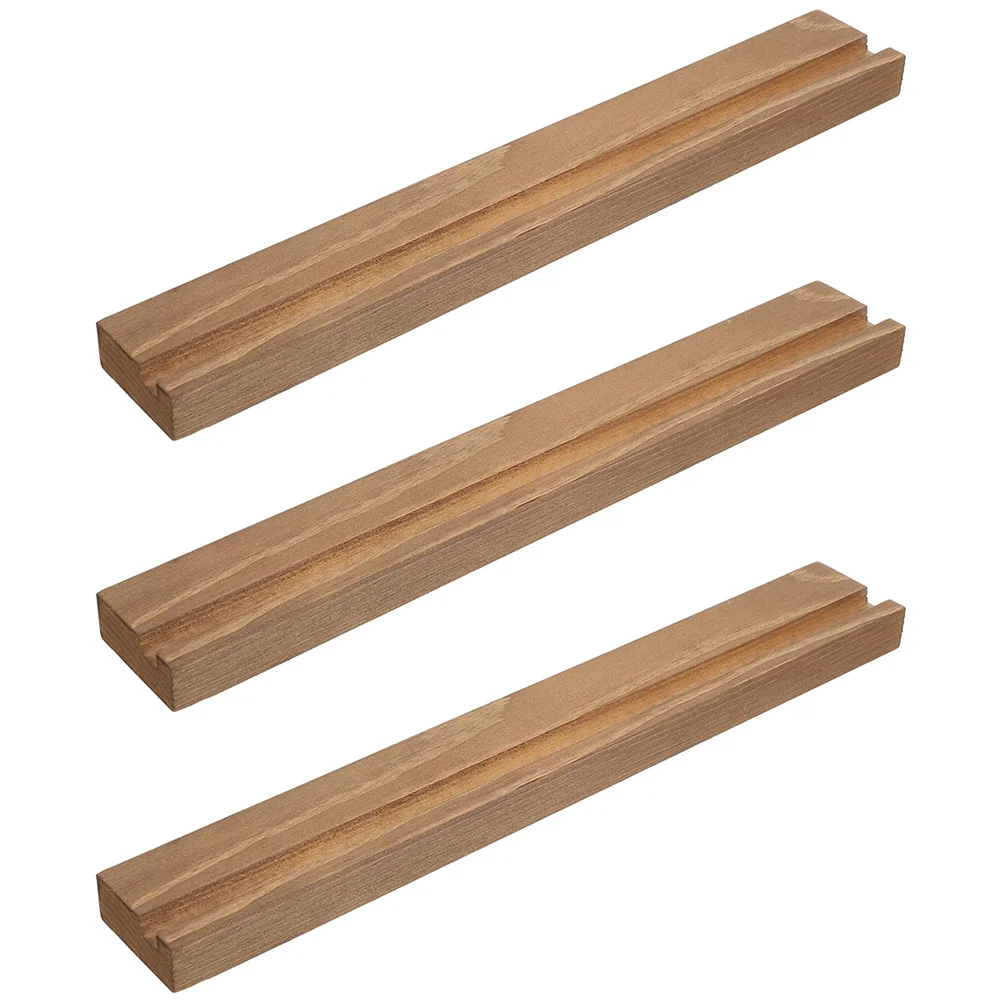 

3 Pcs Vinyl Record Rack Album Display Bookshelf Holder Wooden Organizer Wall Mount