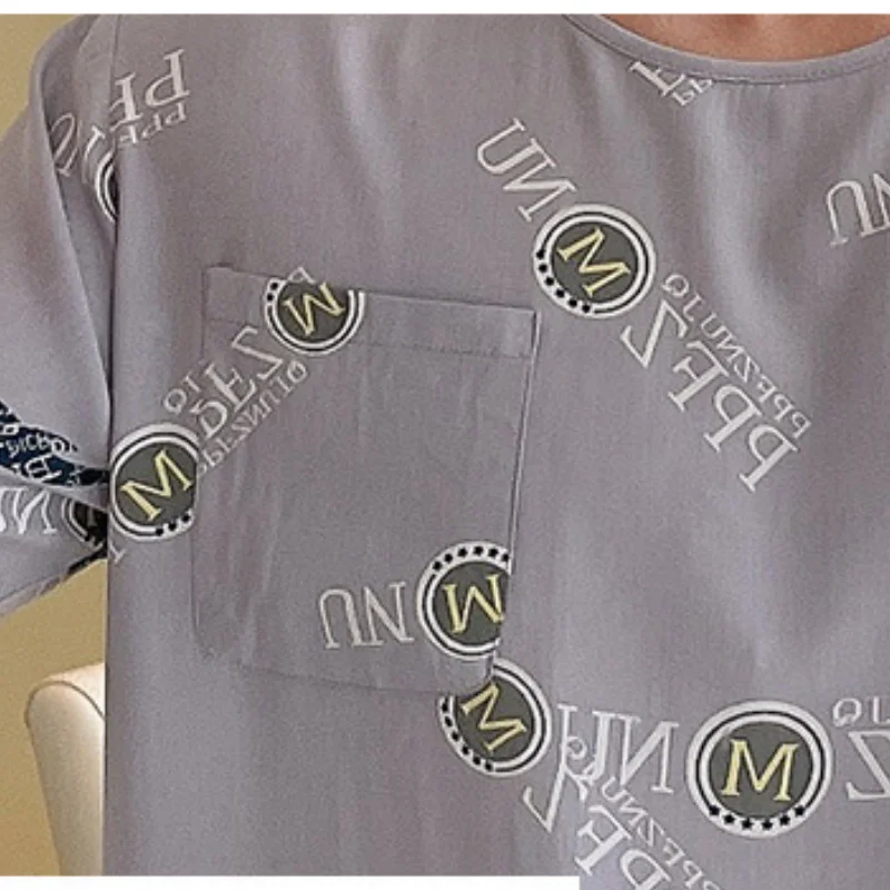 Big Size Pajamas Various Styles Loungewear Summer Pajamas Sets Sleepwear Short Sleeve Pants Printing Design Pajamas For Men