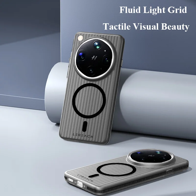 Фото Чехол LeReach TOC ICICLE для OPPO Find X9 Ultra 5G, магнитный, с матовой 3D-защитой от скольжения на микронном уровне, с боковыми противоскользящими вставками №4