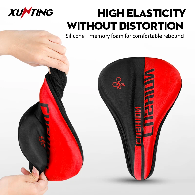 Xunting Silicone Bicycle Saddle Cover Breathable MTB Bike Seat Cushion Mat Silica gel Cycling Accessories | Спорт и развлечения