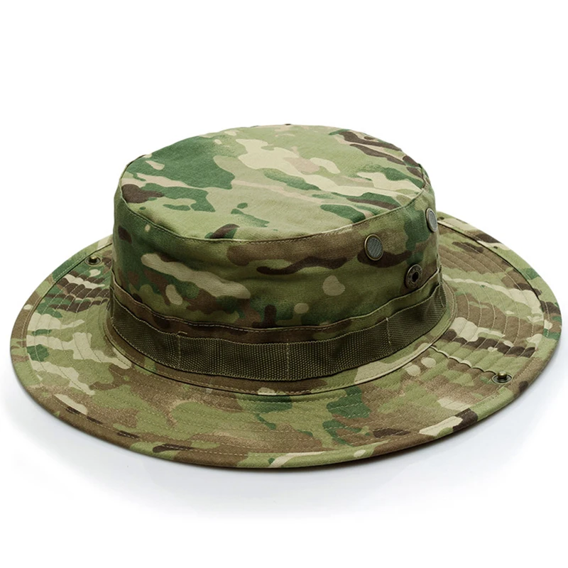 

Brand Military Camouflage Boonie Hats 26 Colors High Quality Outdoor Casual Bucket Hat Hunting Hiking Fishing Climbing Cap KA23