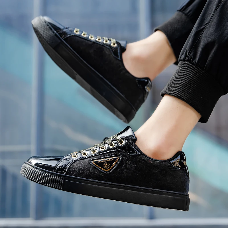 Спортивная обувь для мужчин черные золотые мужские роскошные брендовые