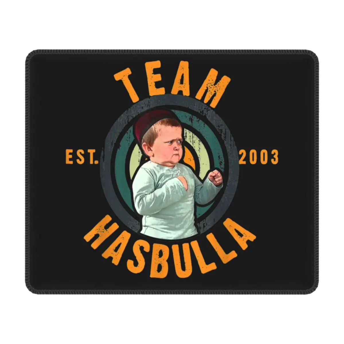 

Funny Hasbulla Hasbullah Smile Mouse Pad with Locking Edge Waterproof Gamer Mousepad Rubber Base Fight Meme Office Laptop Mat