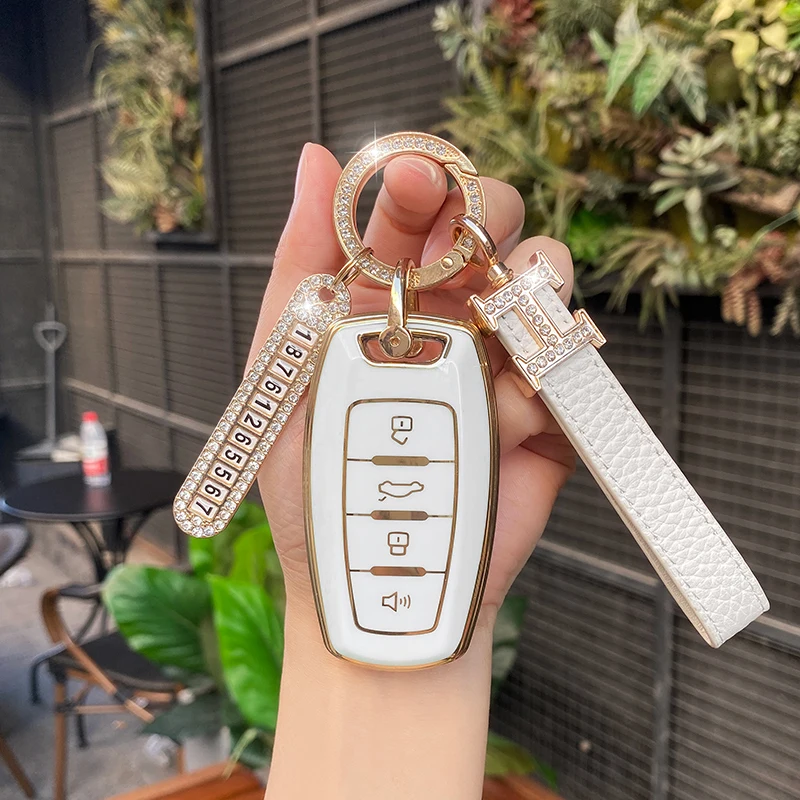 

Fashion TPU key cover is suitable for Great Wall Haval H6 sports version H2 H3 H7 H8 H9 car key case waist keychain