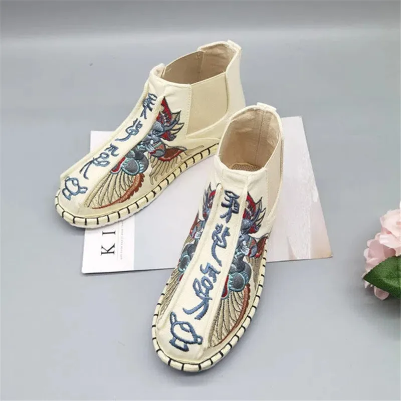 Мужские повседневные лоферы с вышивкой в китайском стиле 2023 Модные Винтажные