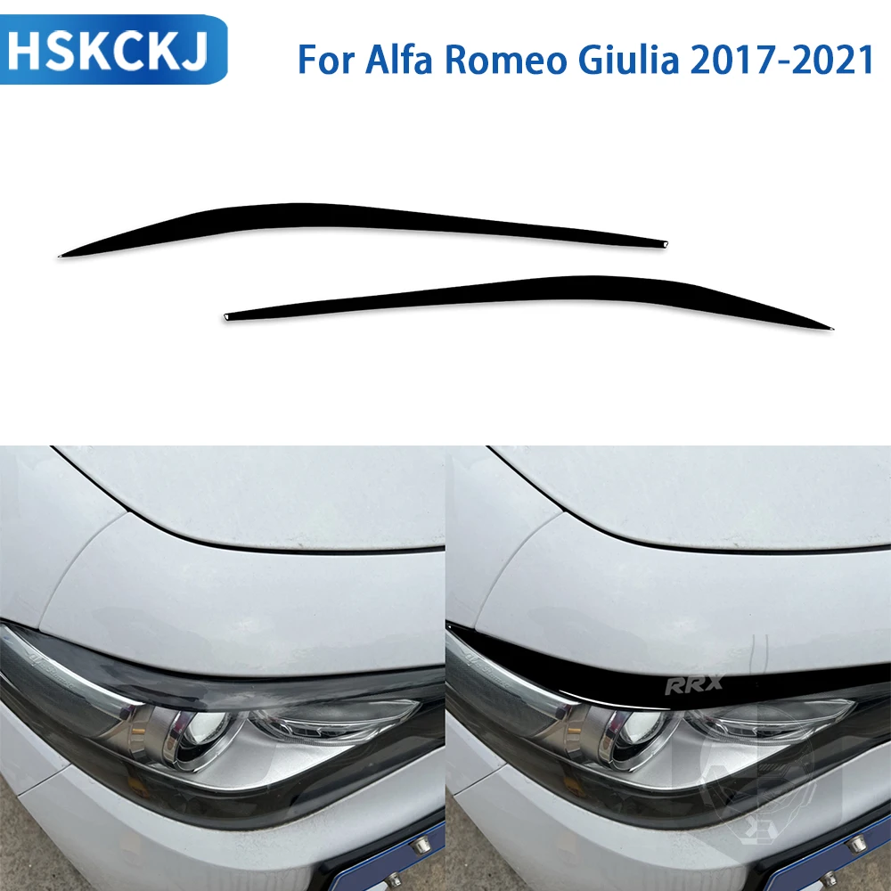 

Аксессуары для Alfa Romeo Giulia 2017 2018 2019 2020 2021, автомобильная черная пластиковая внутренняя лампа, стикер для бровей