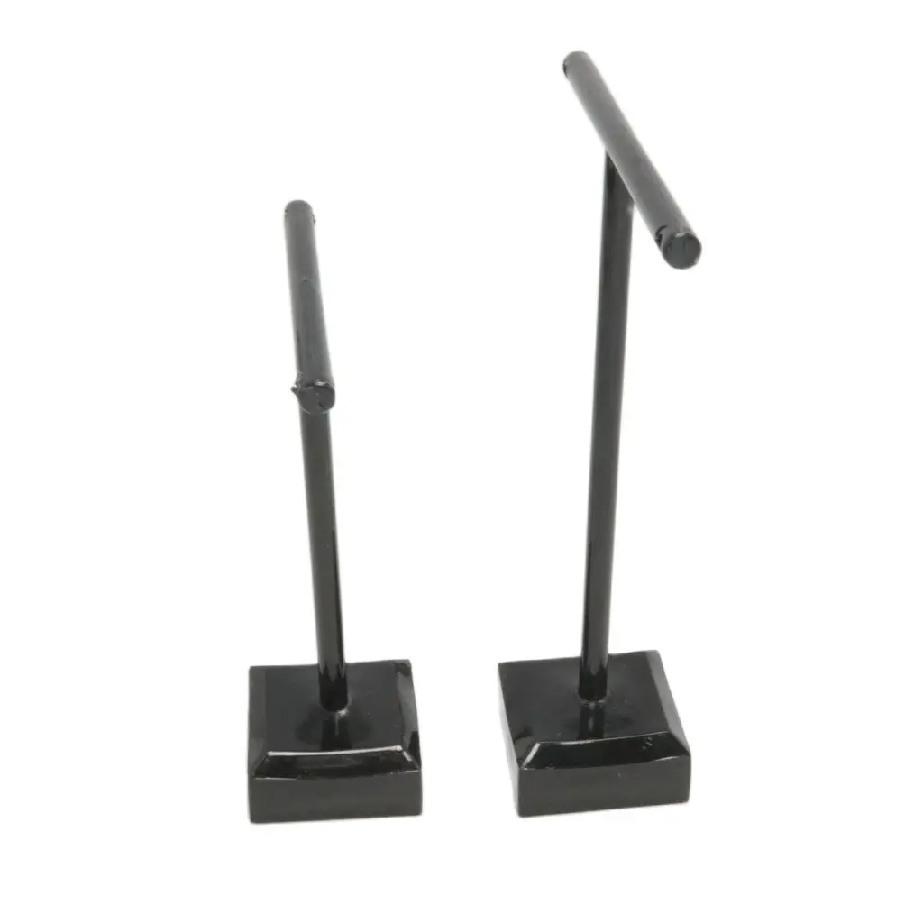 Portable Plastic Two-piece T-shape Earrings Black Display Stand Jewelry Counter Storage Props Photography Tools For Storage