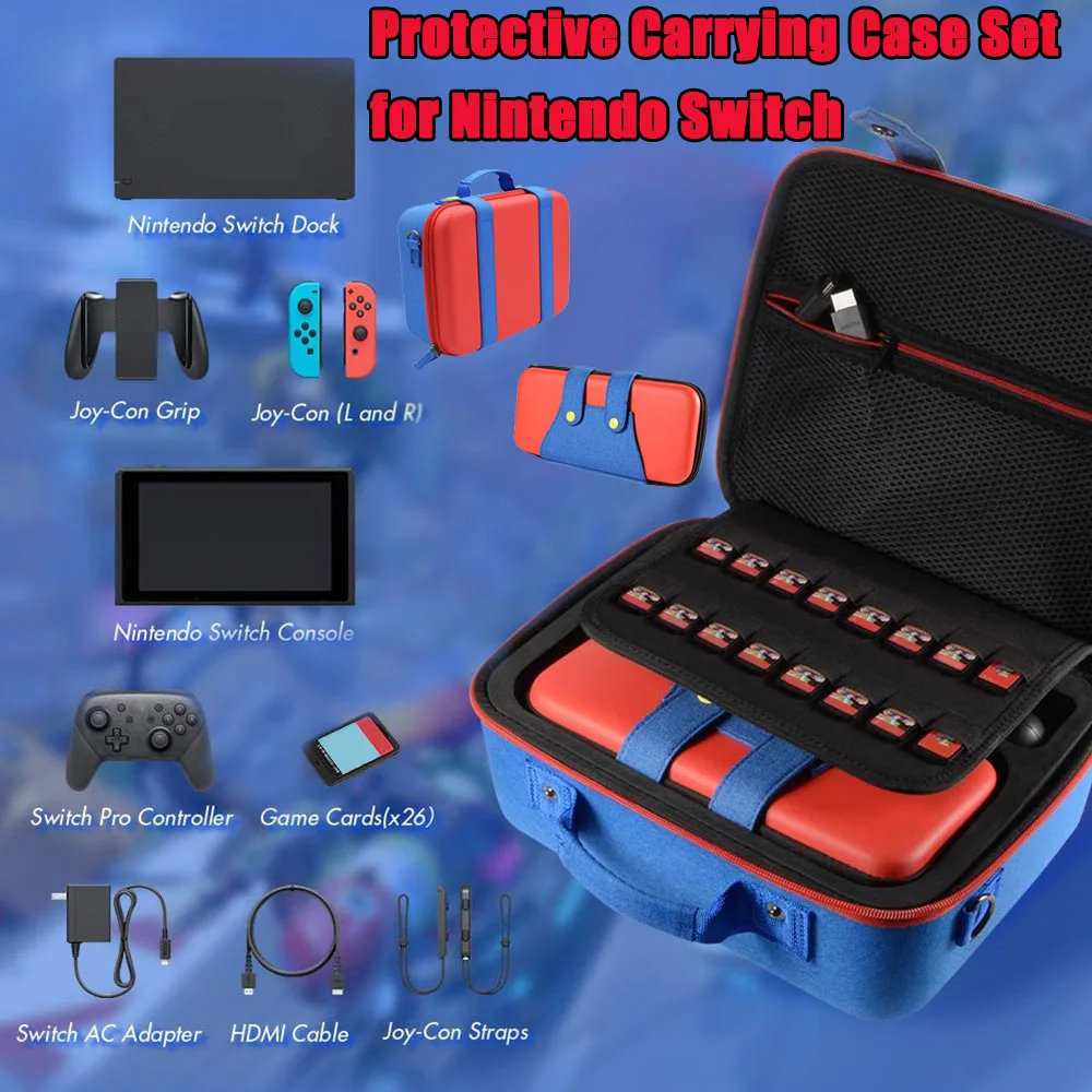 

Защитный чехол для переноски для Nintendo Switch, дорожный жесткий чехол из ЭВА для Nintendo Switch OLED/Lite, аксессуары