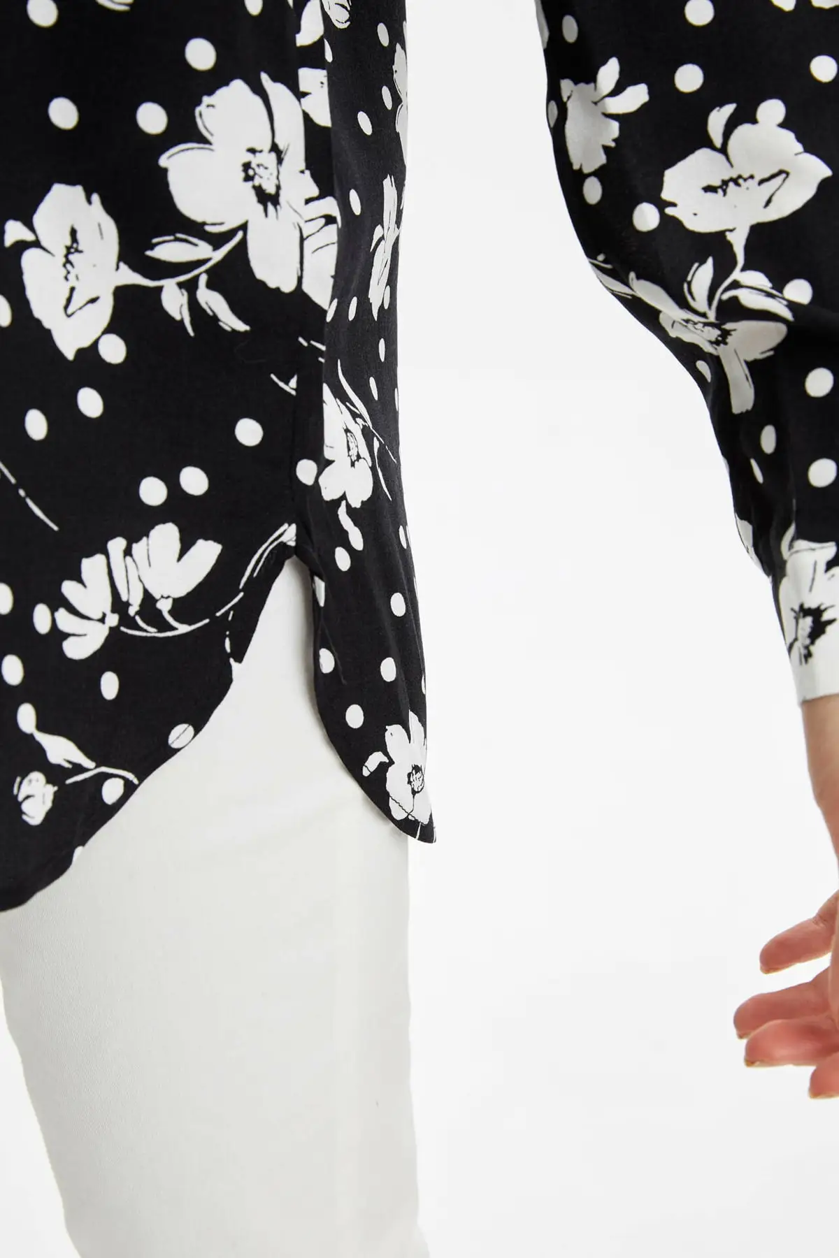 

Modest Relax Fit Patterned Tunic Muslim Tunic 2021 Fashion