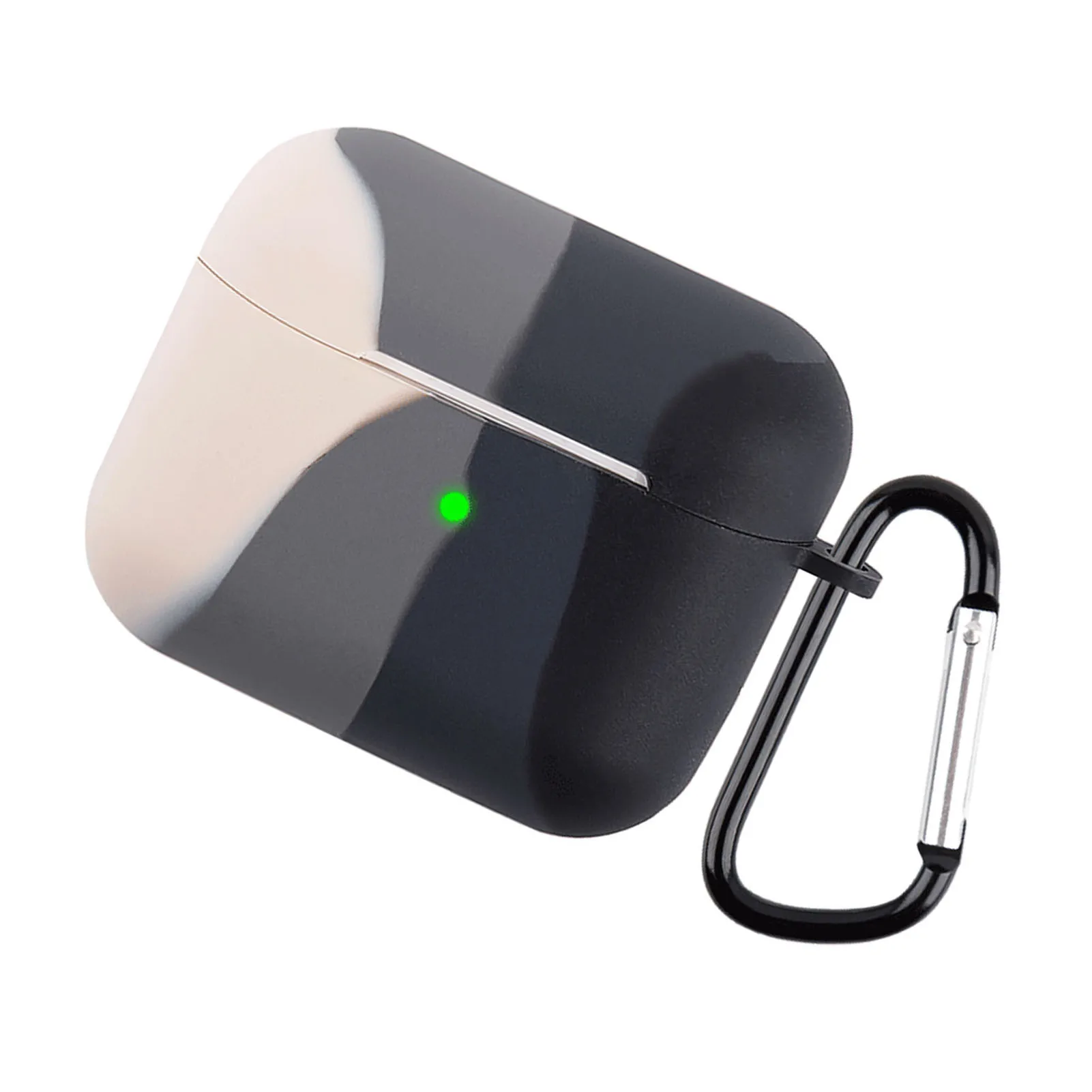 

Силиконовый защитный чехол для Air Pods 3, амортизирующий противоударный чехол от царапин с карабином, брелок для Apple Pods 3 Rainbow