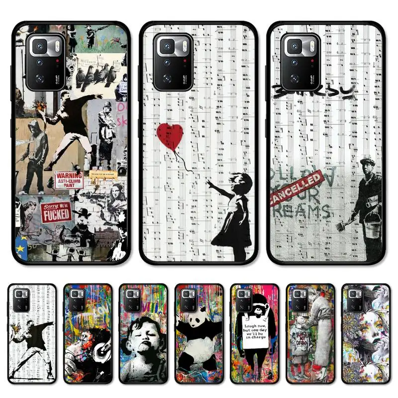 

Banksy Graffiti War Peace Phone Case for Redmi Note 8 7 9 4 6 pro max T X 5A 3 10 lite pro