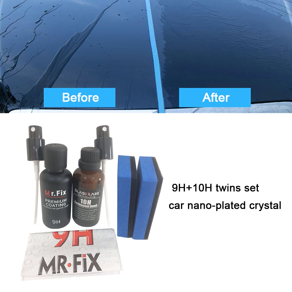 

Spray Type 9HMR.FIX+10H GLASKARE Twin Superimposed Plating Crystal Brightening Flooding Anti-Scratch 50ML Na&no Plated Crystal