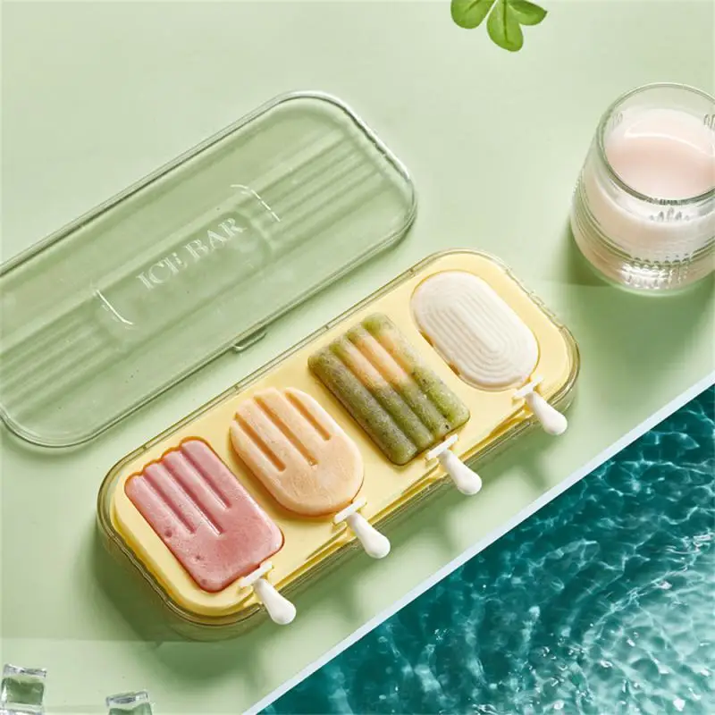 

Silicone Ice Cream Mold Popsicle Mold Cute Cartoon Animal Ice Pop Mold with Lids and Sticks Reusable DIY Making Summer Favorites