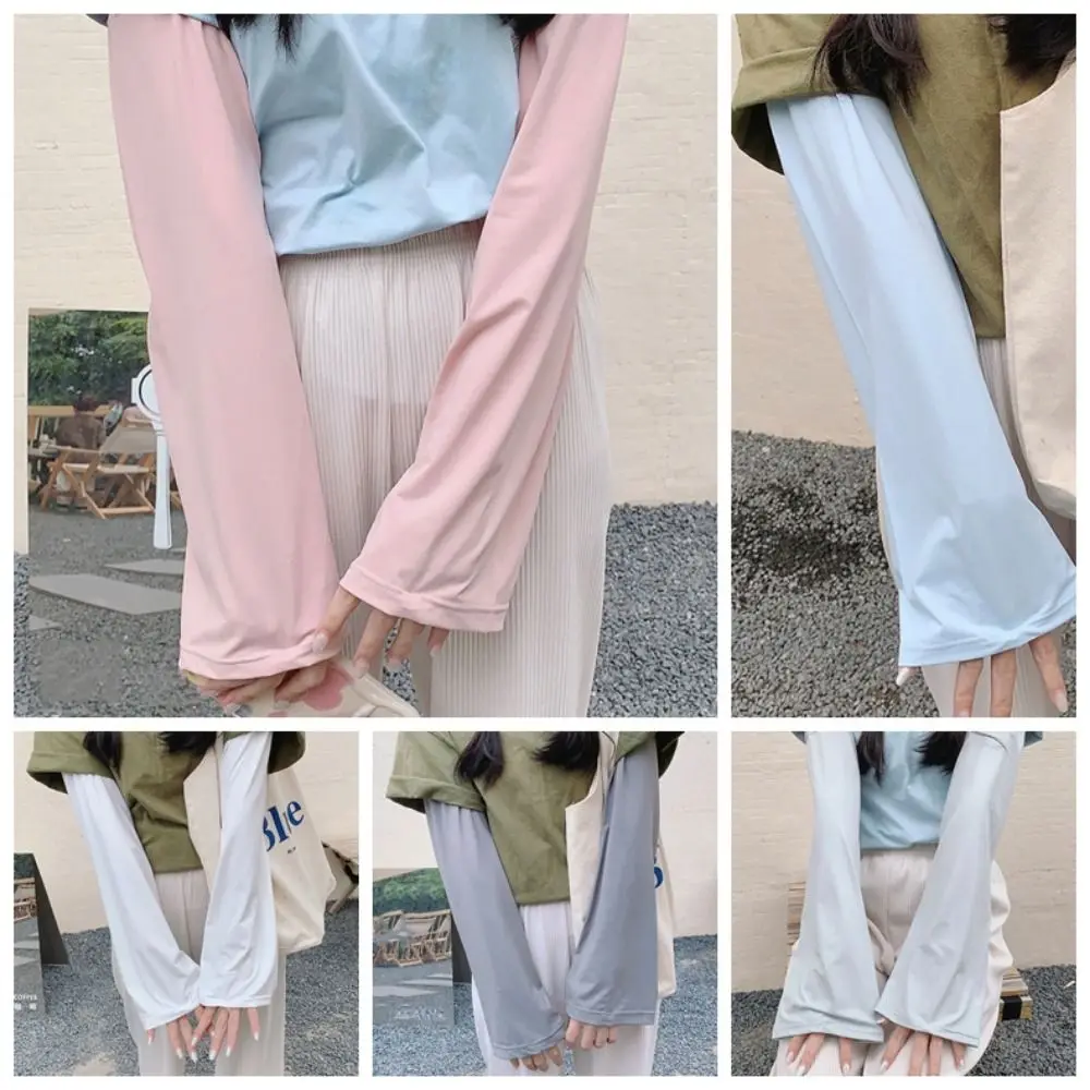 Рукава солнцезащитные из вискозы свободные длинные дышащие рукава от солнца и