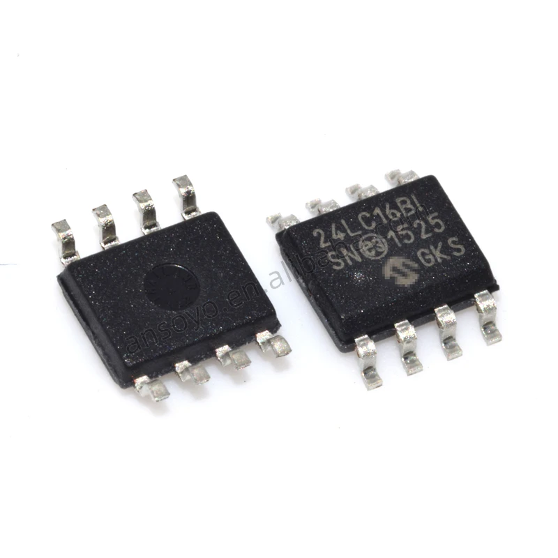 

5 шт. 24LC16B-I/SN 24LC16B EEPROM 16KBIT I2C 8soic SMD IC
