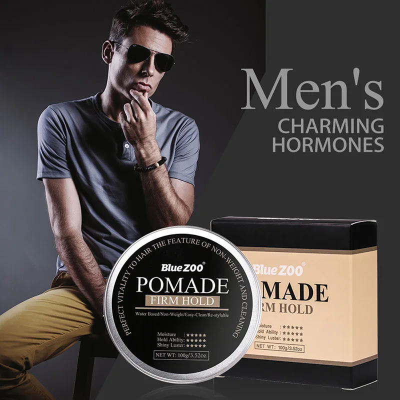 

Синяя помада в стиле s для мужского зоопарка, мужской воск для волос, бальзам для удержания масла, стойкий крем для волос типа s стерео, прочны...