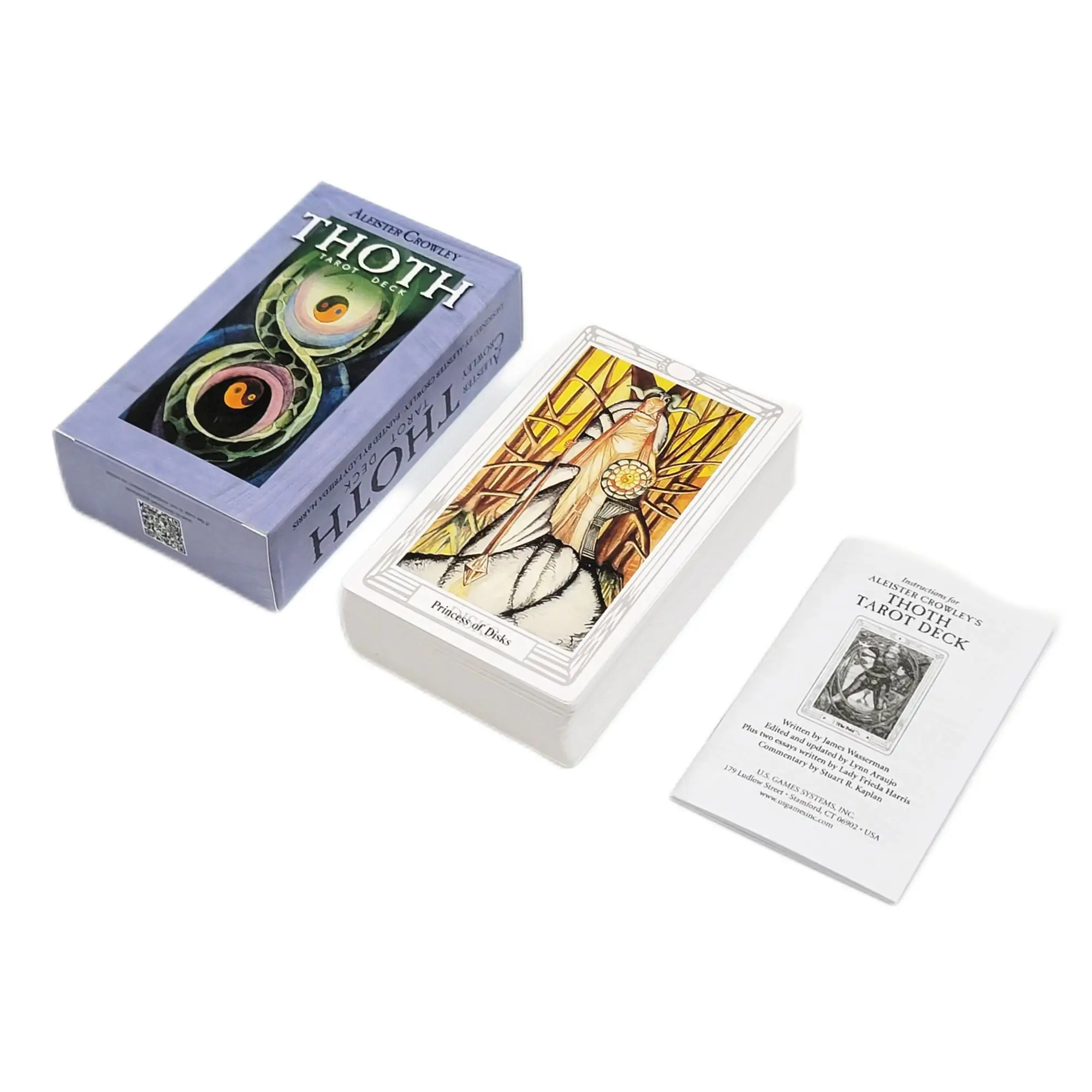 

12x7cm Thoth Tarot Mystery Divination Gameplay English Version 78 Cards Deck For Family Party Playing Entertainment Board Games