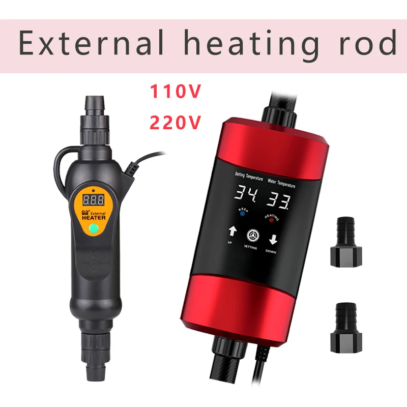 110-240V Sunsun EH-300 EH-500 800W 1000W аквариум Регулируемая температура Внешний Нагреватель автоматический термостат
