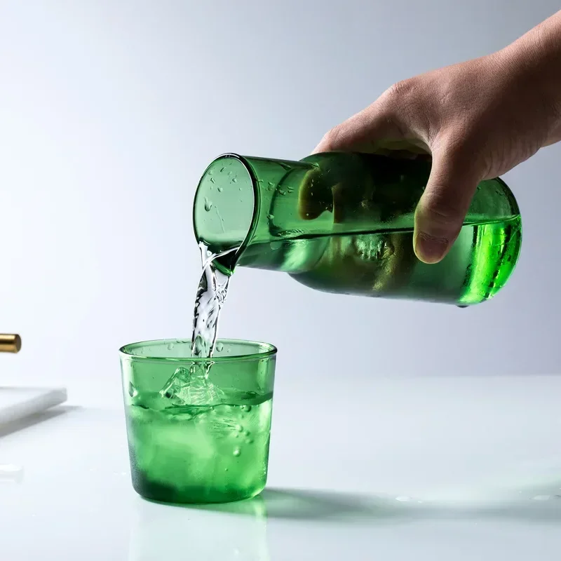 Стеклянная бутылка для воды в японском стиле со стеклянной чашкой графин с
