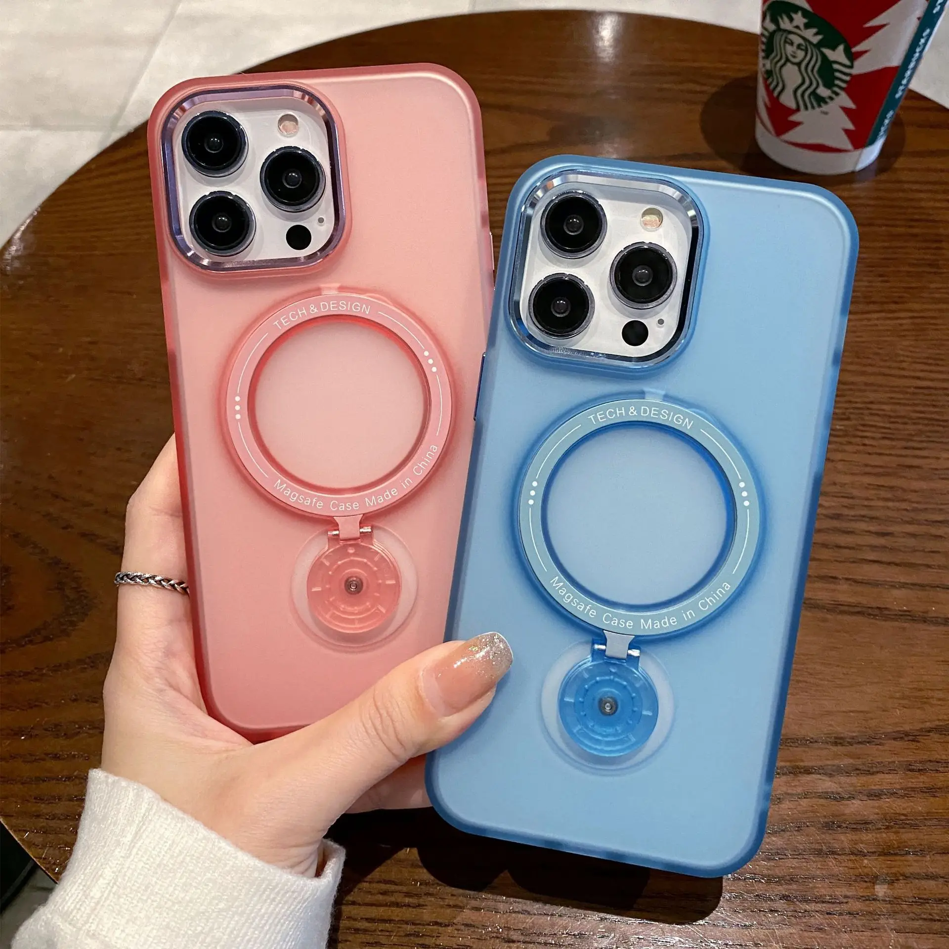

Wireless Charging 360 Degrees Rotating Magnetic Suction Stand Protective Phone Case Cover for iPhone 14 13 12 11 Pro Max 14 13