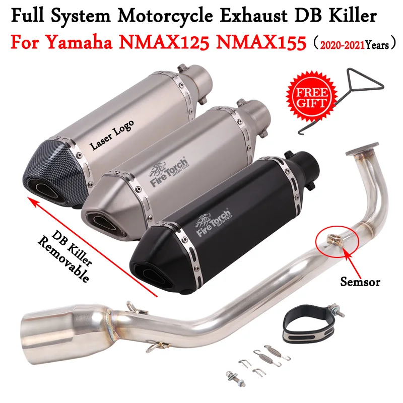 

DB Killer For Yamaha NMAX125 NMAX155 NMAX 125 155 20－21 Full System Motorcycle Exhaust Escape Front Mid Link Pipe Moto Muffler