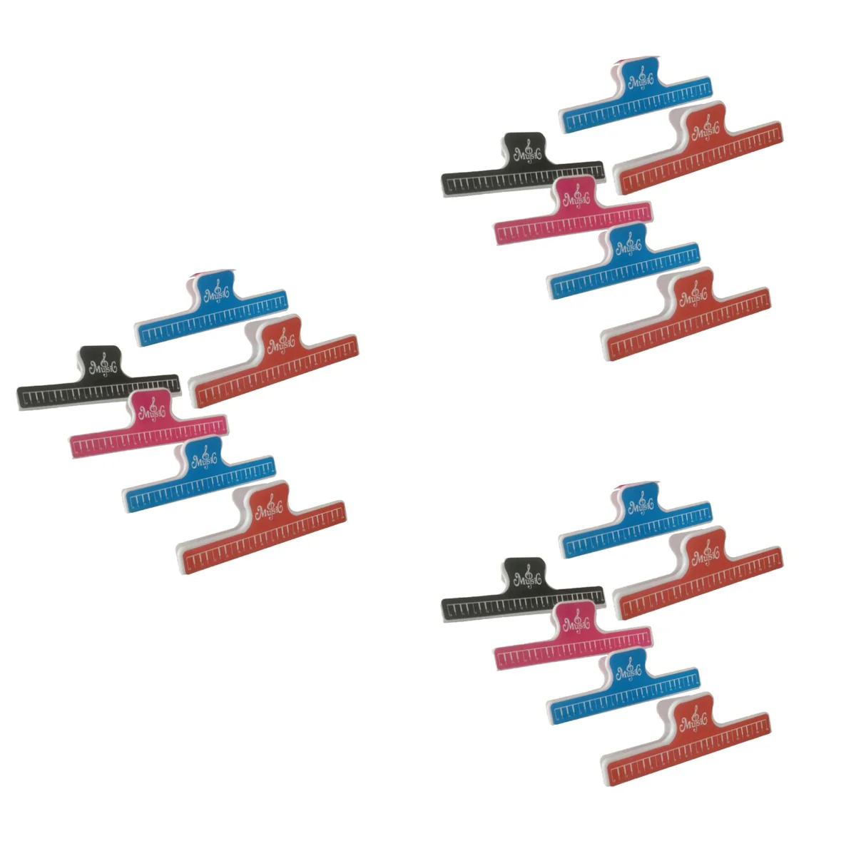 

18 PCS Piano Score Clips Book Folders Plastic Band Choral Insert-type Clamp Supplies (Random Color)