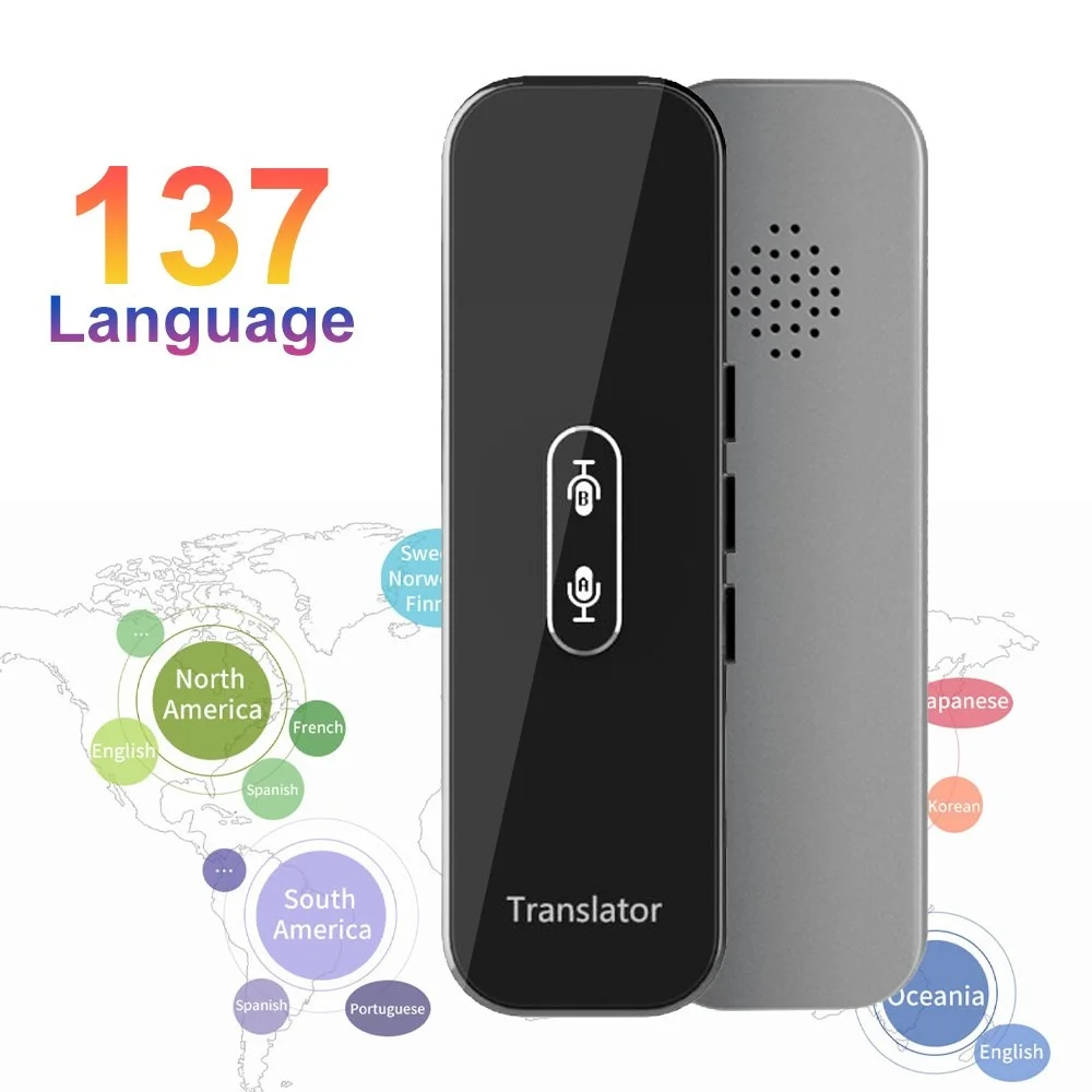 

2023 New Voice Translator 137 Languages Multi Languages Instant Translated Wireless Way Real Time Translator APP Free shipping