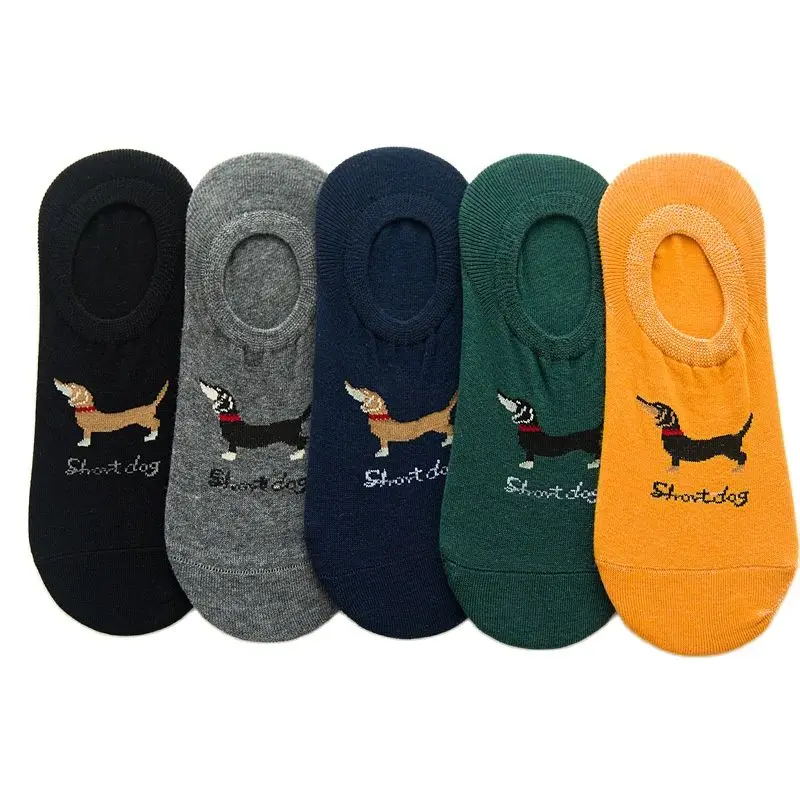 5Pairs/lot Harajuku Funny Dog Women Socks Set Girls Cute Short Ankle Socks Warm Kawaii Skarpety Sokken Calcetines Size 34-40