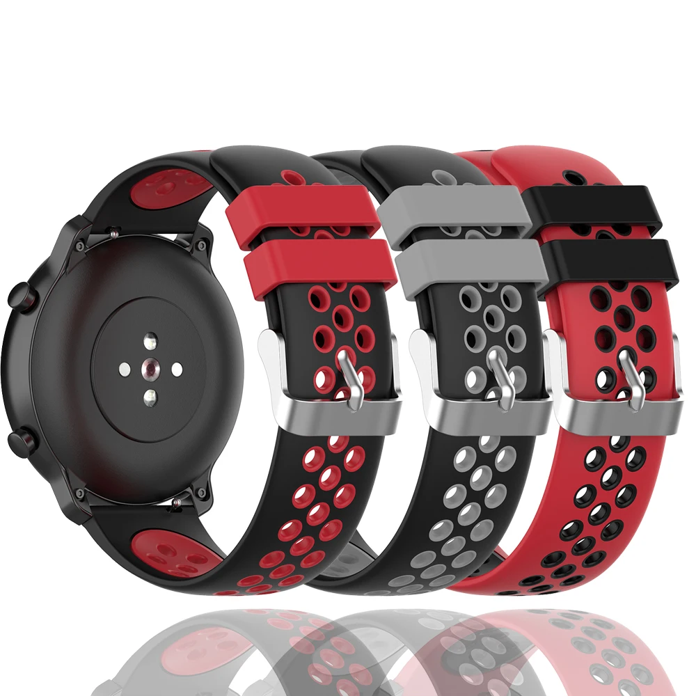 

20mm Silicone Watch Straps For Amazfit GTS 4 3 2 2E /GTS4/GTS2 /GTR Mini Replacement Watch Band For Amazfit BipS/3/U/U Pro