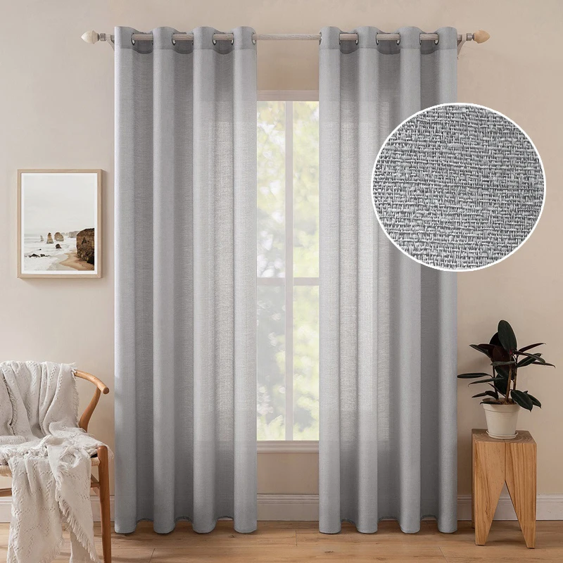 

Super Thick Simple Cocoon Sheer Tulle curtains for Bedroom Living Room Kitchen Voile White Tulle Curtain Window Blinds Drape