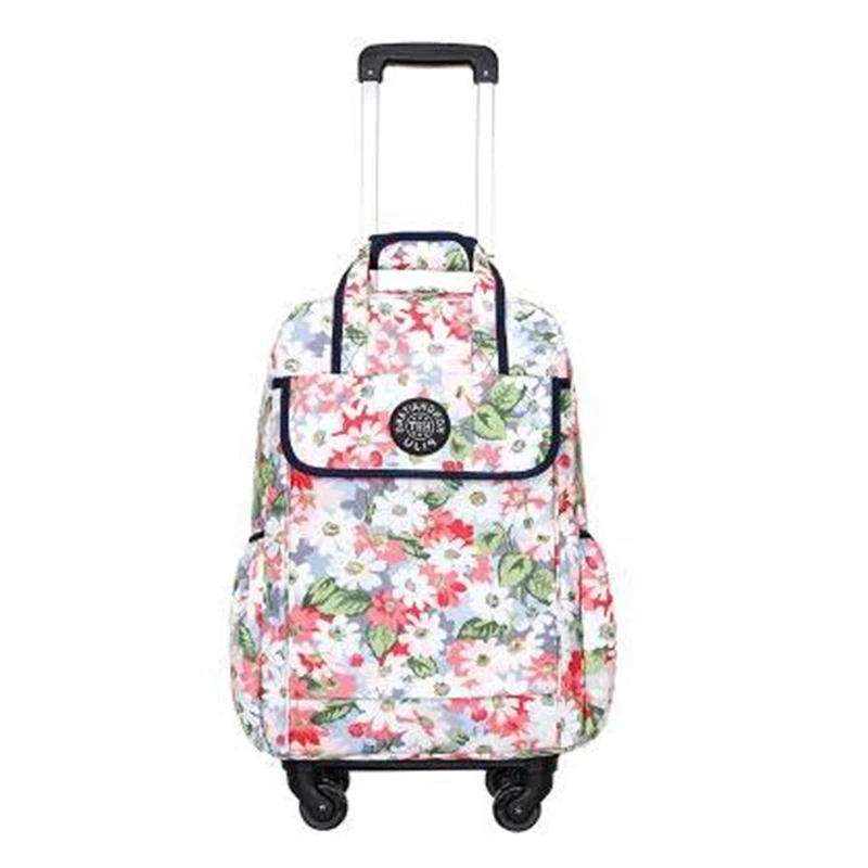 

Women luggage Travel Trolley Bags Oxford travel luggage trolley Wheeled Backpacks bags on wheels Rolling Luggage Backpack bags