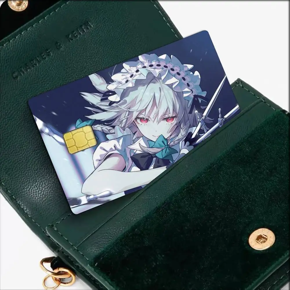 Фото Водонепроницаемая пленка-наклейка Izayoi Sakuya TOUHOU Project для кредитных карт, дебетовых карт, банковских карт, проездных на автобус №5