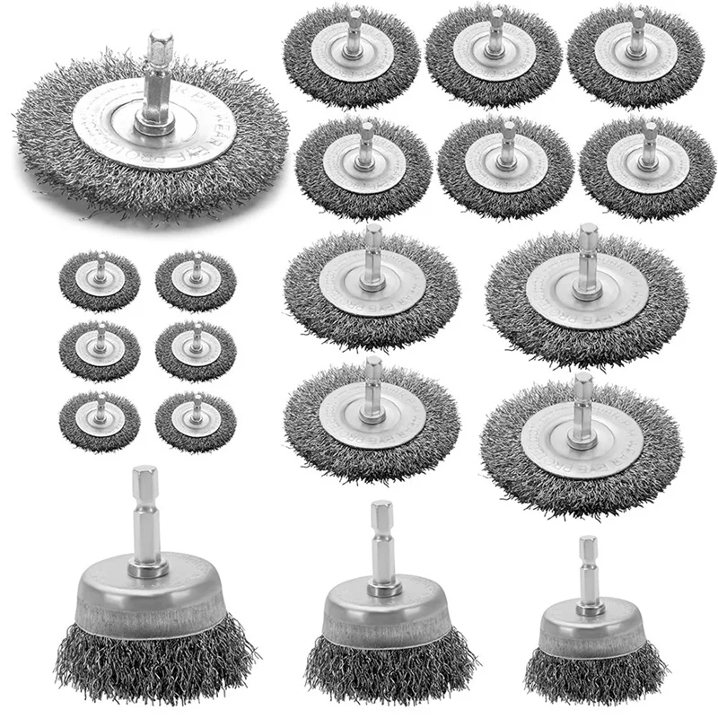 

Coarse Crimped Wire Wheel Cup Pen Brush Set