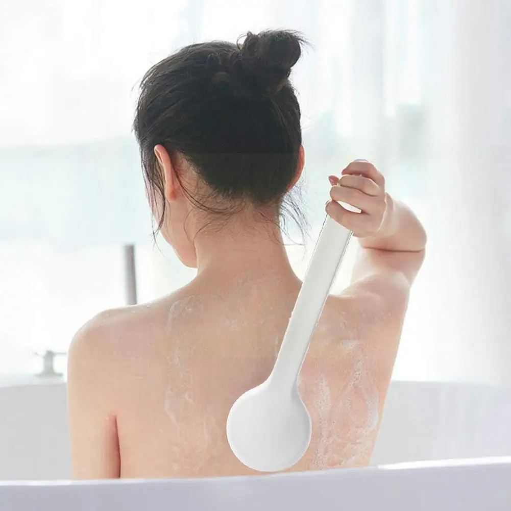 

Long Handle Exfoliating Bath Sponge Back Scrubber Bathroom Brush Shower Brush Equipment Cleaning Body Exfoliation J9g4