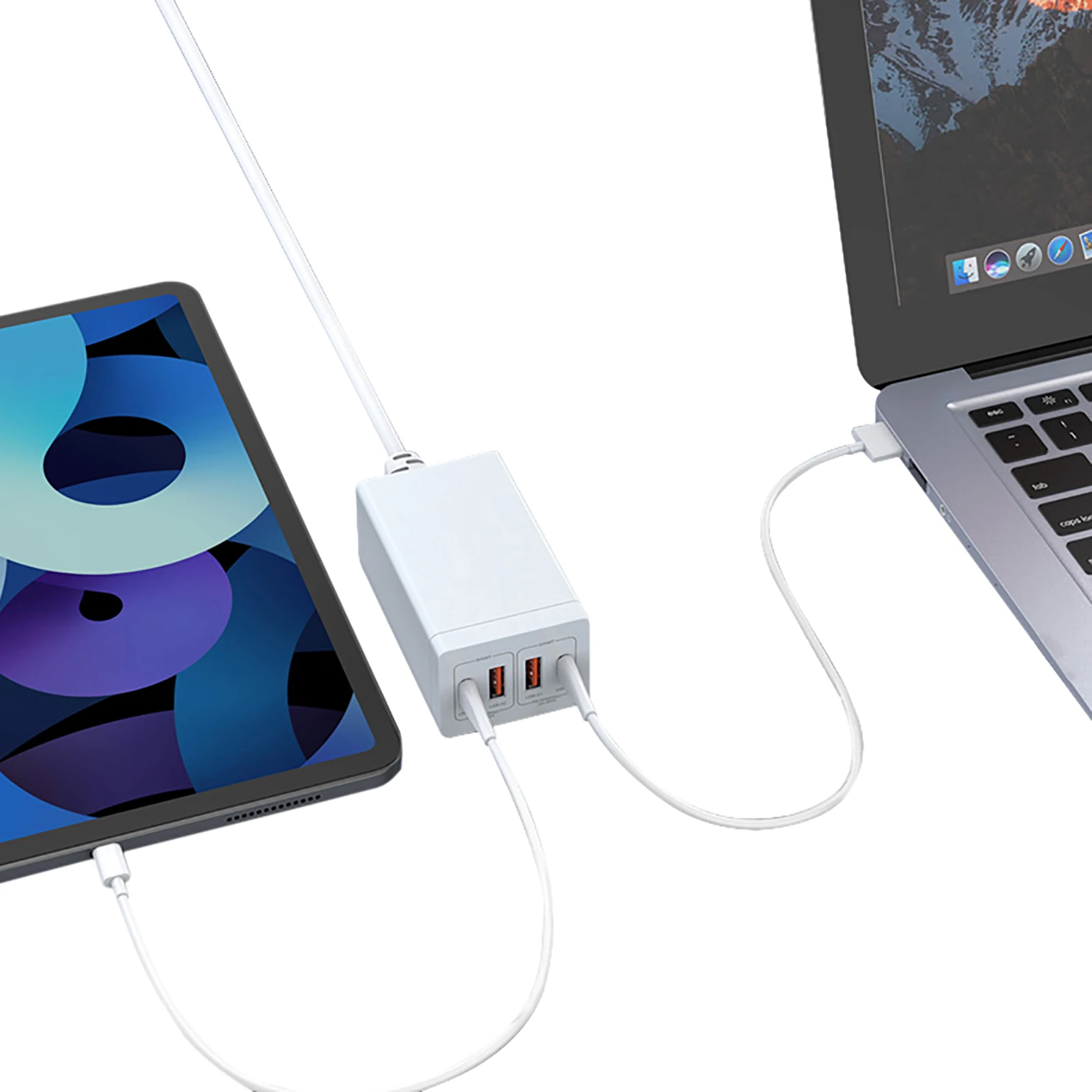 

Сетевое зарядное устройство 2C2A с 4 USB-портами и поддержкой быстрой зарядки