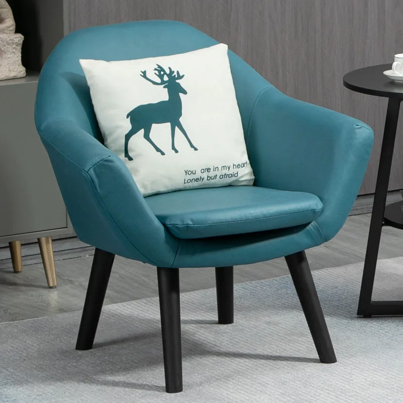 

Leather Black Legs Chairs Living Room Comfortable Full Body Adults Chairs Lazy Recliner Clear Silla Plegable Indoor Supplies