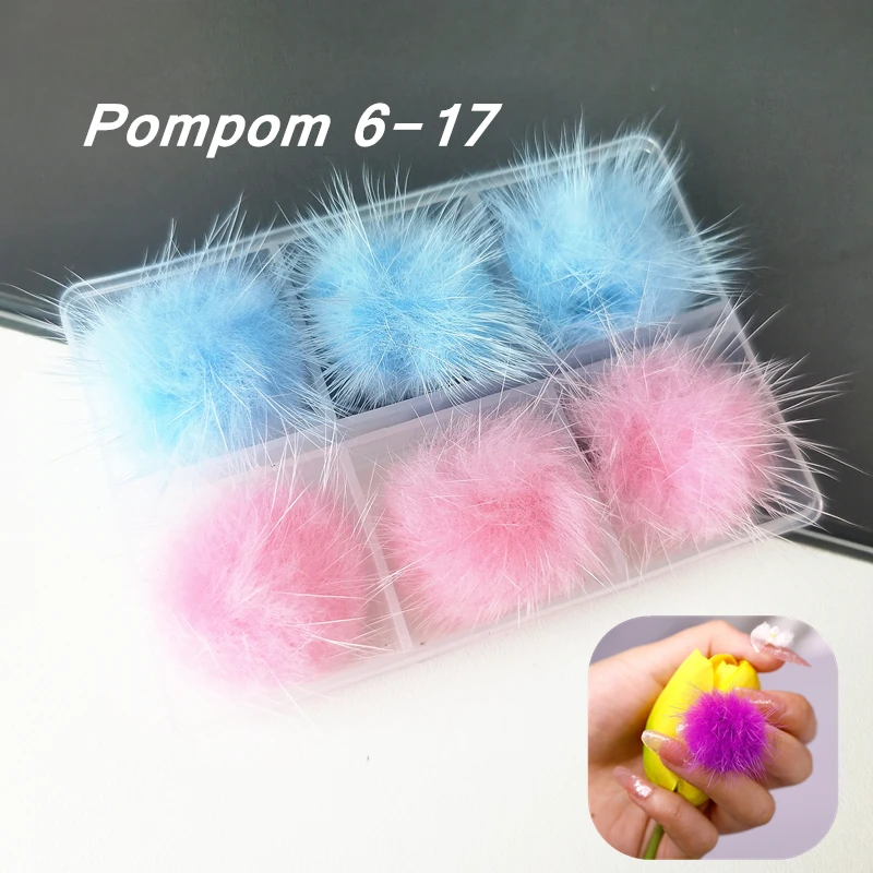 

Новое поступление, 6 ячеек, подвески с пушистыми шариками, съемные магнитные коробки с помпоном, набор для фотографий