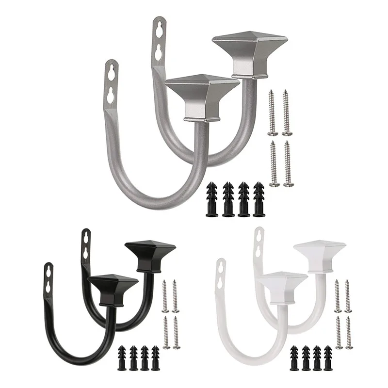 

Набор из 2 квадратных металлических декоративных застежек для штор, настенные застежки для драпировки окон для спальни, гостиной, офиса