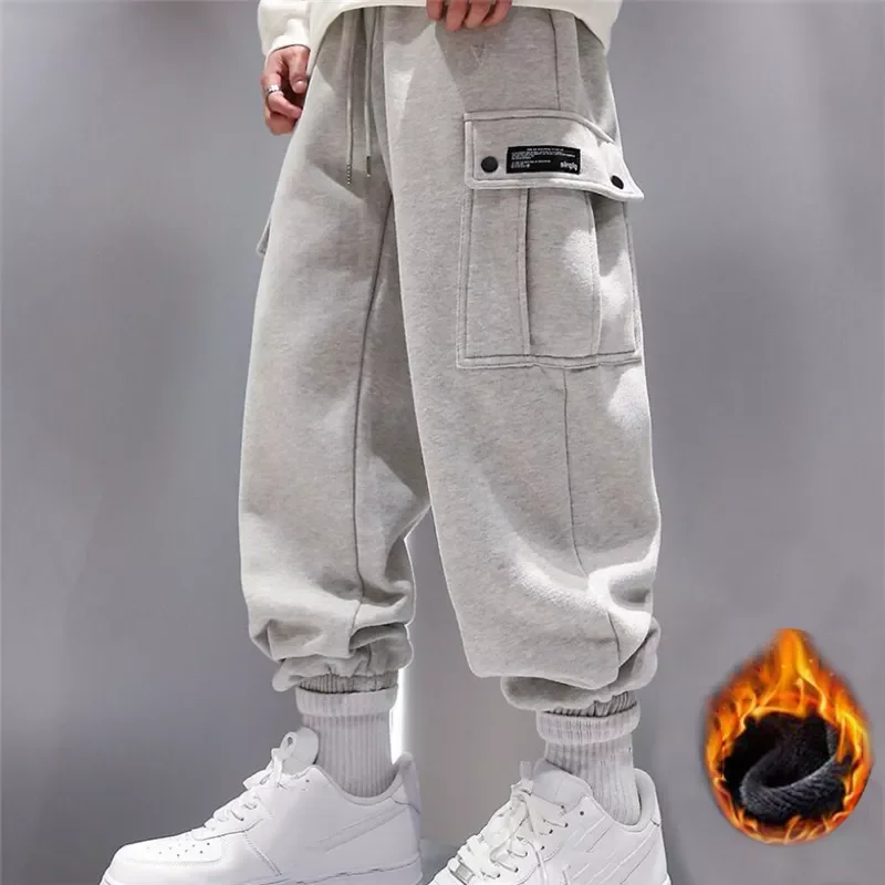 

2022NEW Loose Jogging Pants Men 2021 Fashion Warm Harem Pants Male Outdoor Sport Trousers Pantalon Hommes