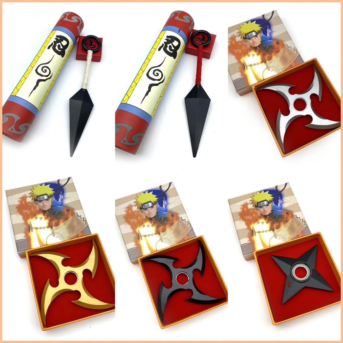 

Anime Naruto Weapon Model Kunai Sasuke Boomerang Shuriken Japanese Royal Katana Ninja Swords Samurai Keychains Gift Toys for Boy