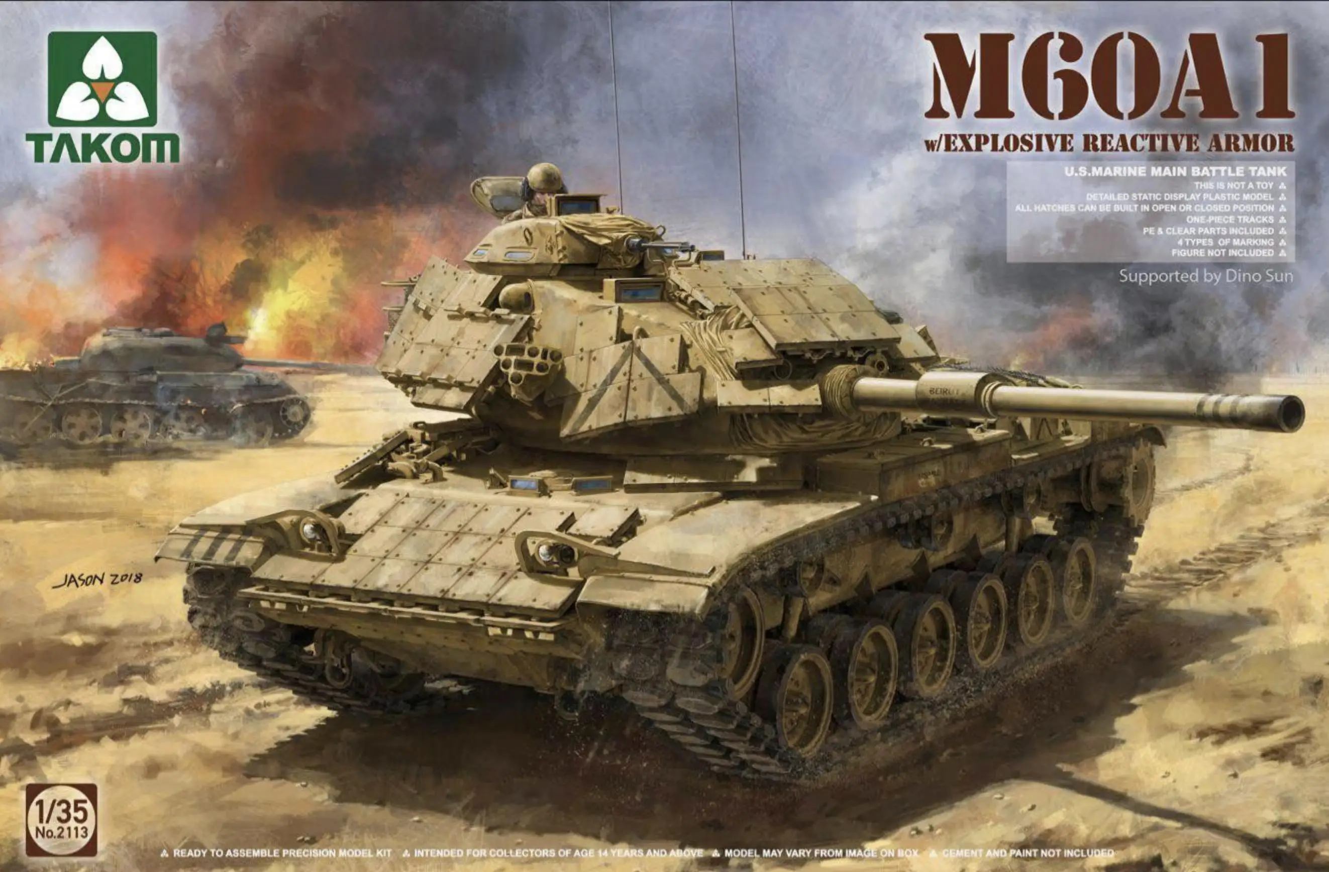 TAKOM 2113 1/35 M60A1 с комплектом взрывной реактивной брони