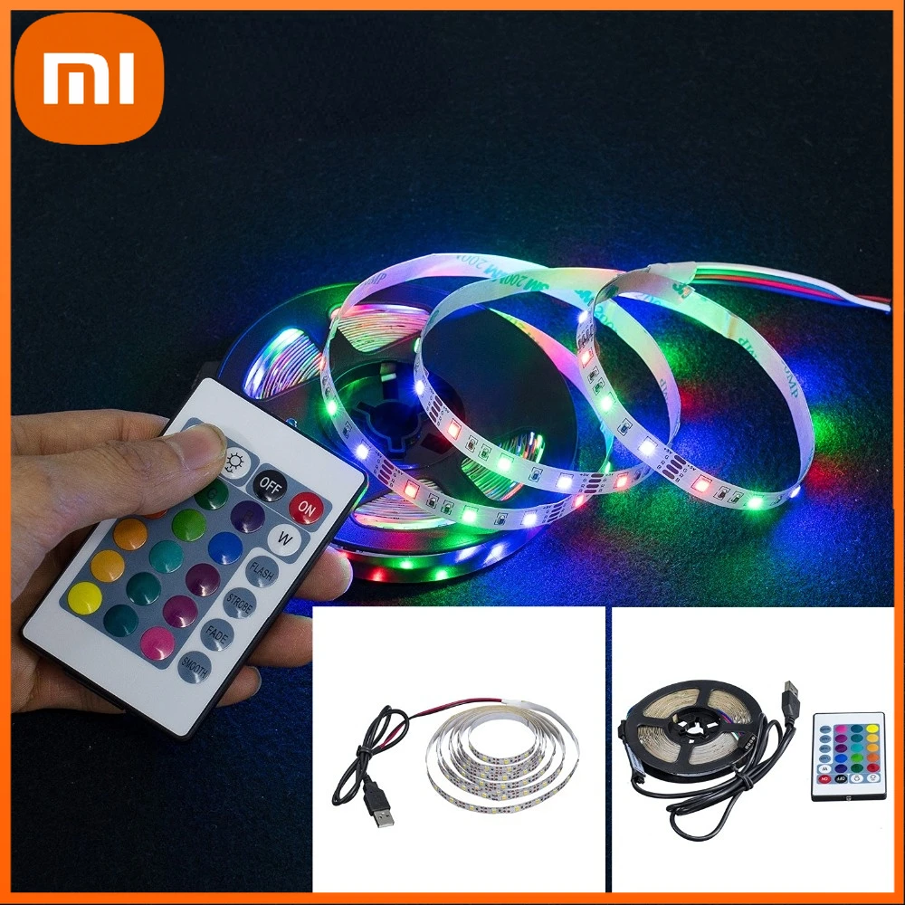 

Светодиодная лента Xiaomi 2835SMD с USB, гибкая светодиодная полоска для подсветки телевизора, рабочего стола, экрана, Диодная лампа, 5 в постоянного...