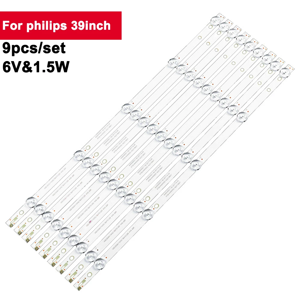 

9Pcs/Set 474mm TV Backlight LED For Philips 49inch 4708-K49WDC-A2213N01 474mm TV Repair 49BDL3056Q 49U5070 K490WDC1