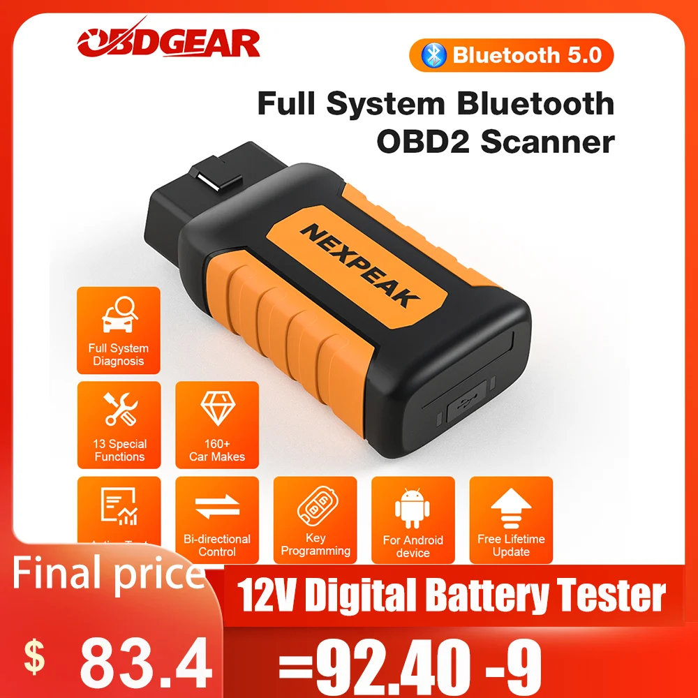 NEXPEAK K1 PLUS полная система автомобиля Obd 2 диагностические инструменты Obd2