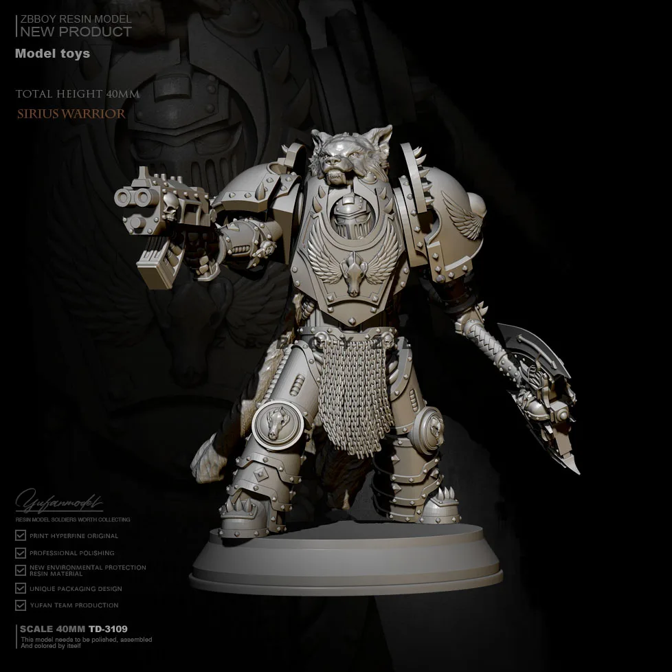 

40mm Resin model kits figure colorless and self-assembled TD-3109