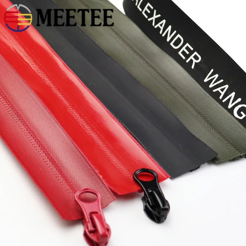

Meetee 100/200cm 5# Nylon Waterproof Zipper Code Coil Zipper DIY Bag Outdoor Jacket Clothing Zip Tailor Sewing Accessory ZA014