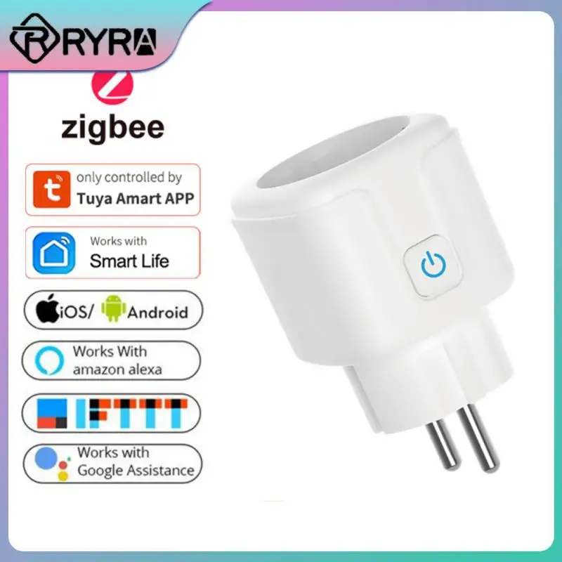 

Zigbee Smart Plug Tuya Smart 20a Eu Zigbee Plug Voice Control Tuya Smart Plug Smart Home Power Socket Adapter Socket 20a Plug
