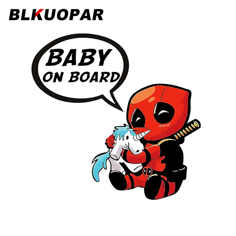 

BLKUOPAR 13 см для ребенка на борту Дэдпул Автомобильная наклейка s и наклейка окклюзия царапин водонепроницаемый винил 3D DIY Наклейка